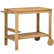 Carrello Portavivande da Giardino ¨C Xylo ¨C Legno 2 Ripiani Portabottiglie 95x47x74 cm