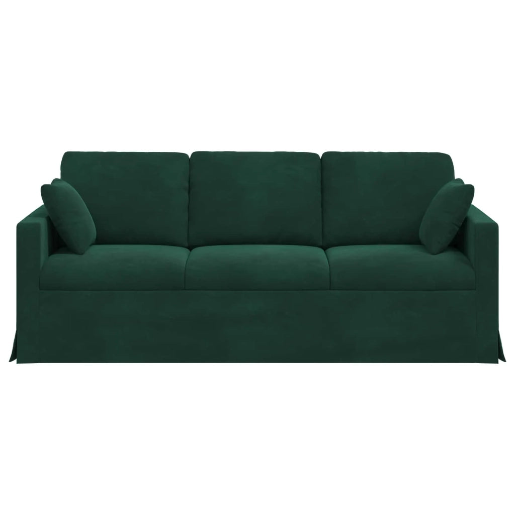 Divano Verde Scuro 198 x 78 x 80 cm Velluto 42024433