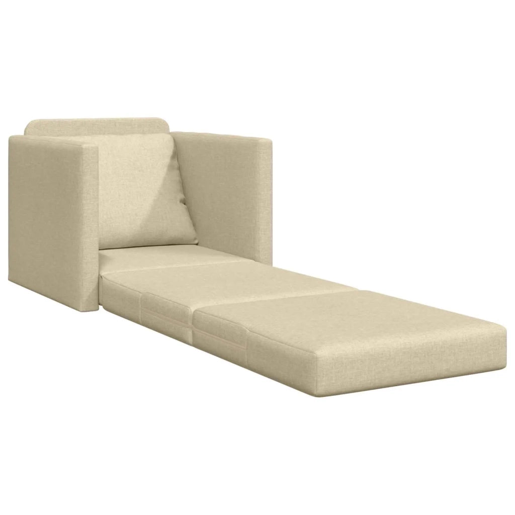 Divano letto Crema 74 x 77 x 81 cm Tessuto 4106627