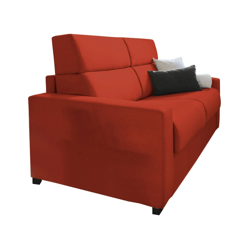 None, Divano Letto 2 Posti Sfoderabile Made in Italy, 180x95 cm Arancione