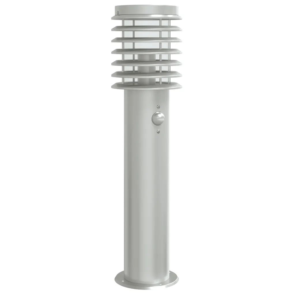 Lampada da Terra per Esterni Sensore Argento 60 cm in Acciaio 4006365