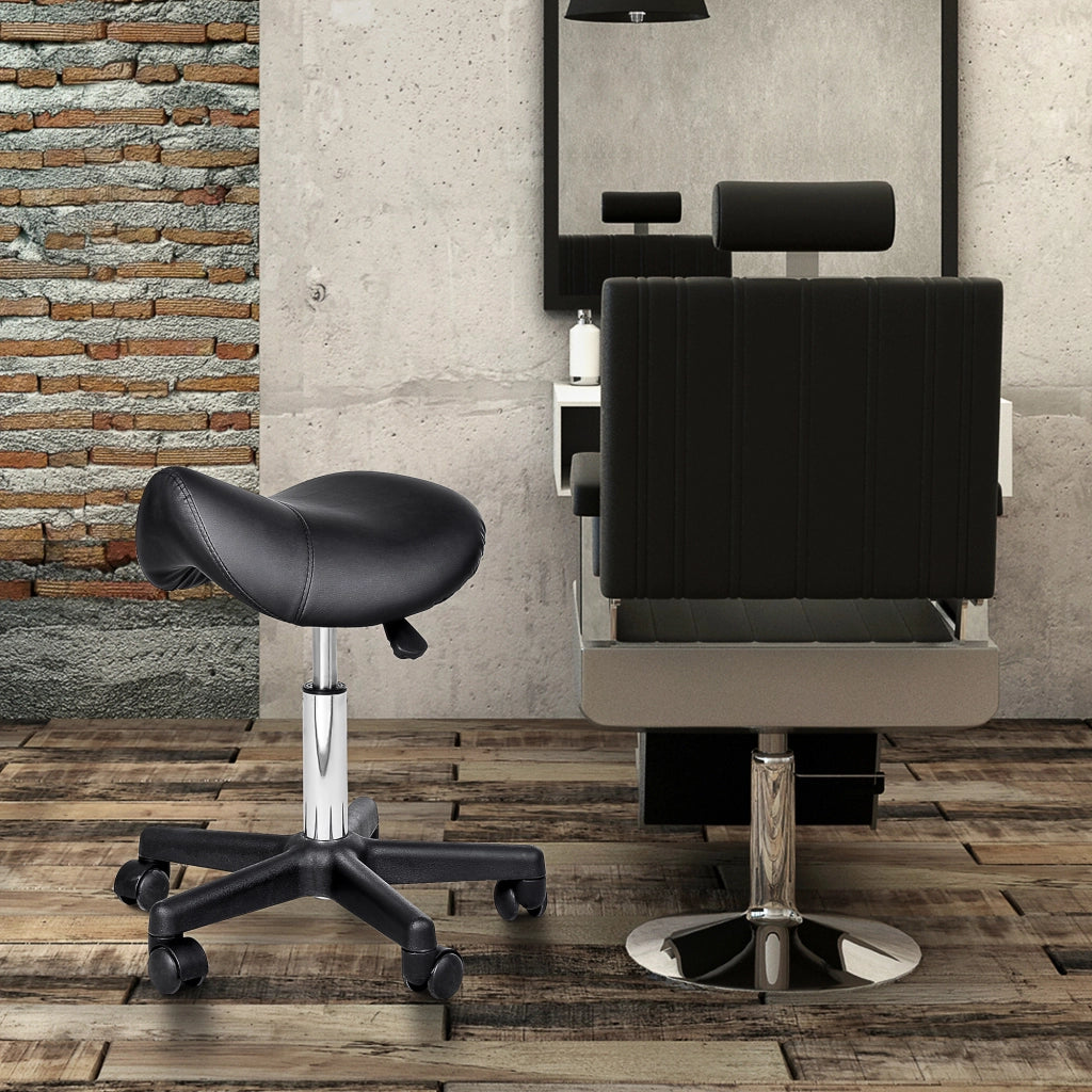 Sgabello da Massaggio con Altezza Regolabile e Rotelle ¨C Minimal ¨C Nero