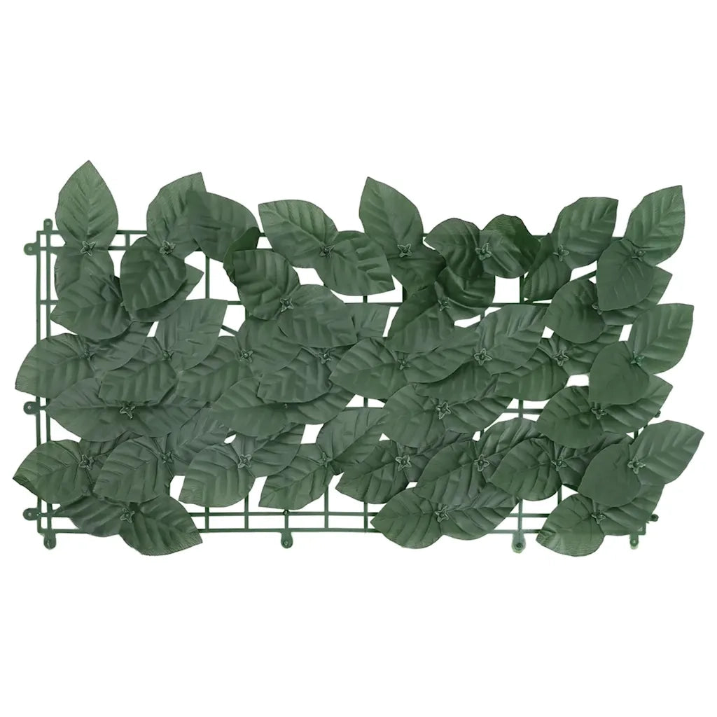 Paravento da Balcone-Pannello per balcone con Foglie Verde Scuro 400x150 cm