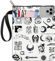 Boechiessa Bianca Con Pattern di Luna con Cappuccio per Proteggere Libri di Carta