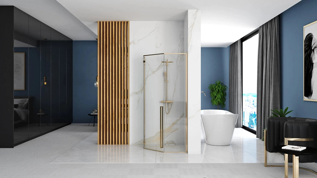 Cabina Doccia Diamond Gold 90x90 senza piatto doccia