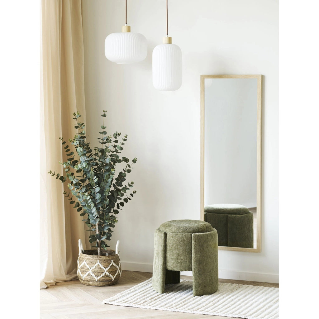 Pouf Walsdorf, Verde, Tessuto, 42x42x44 cm