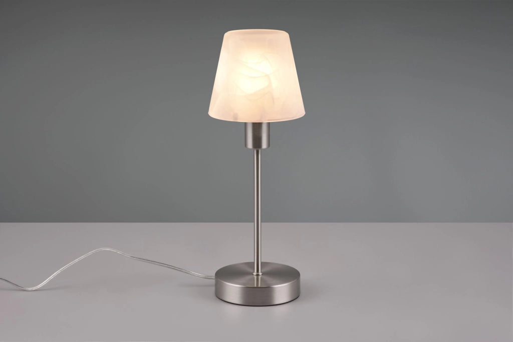 LUIS II LAMPADA ASTA + VETRO SABBIATO H.32CM 1 LUCE ATTACCO E14