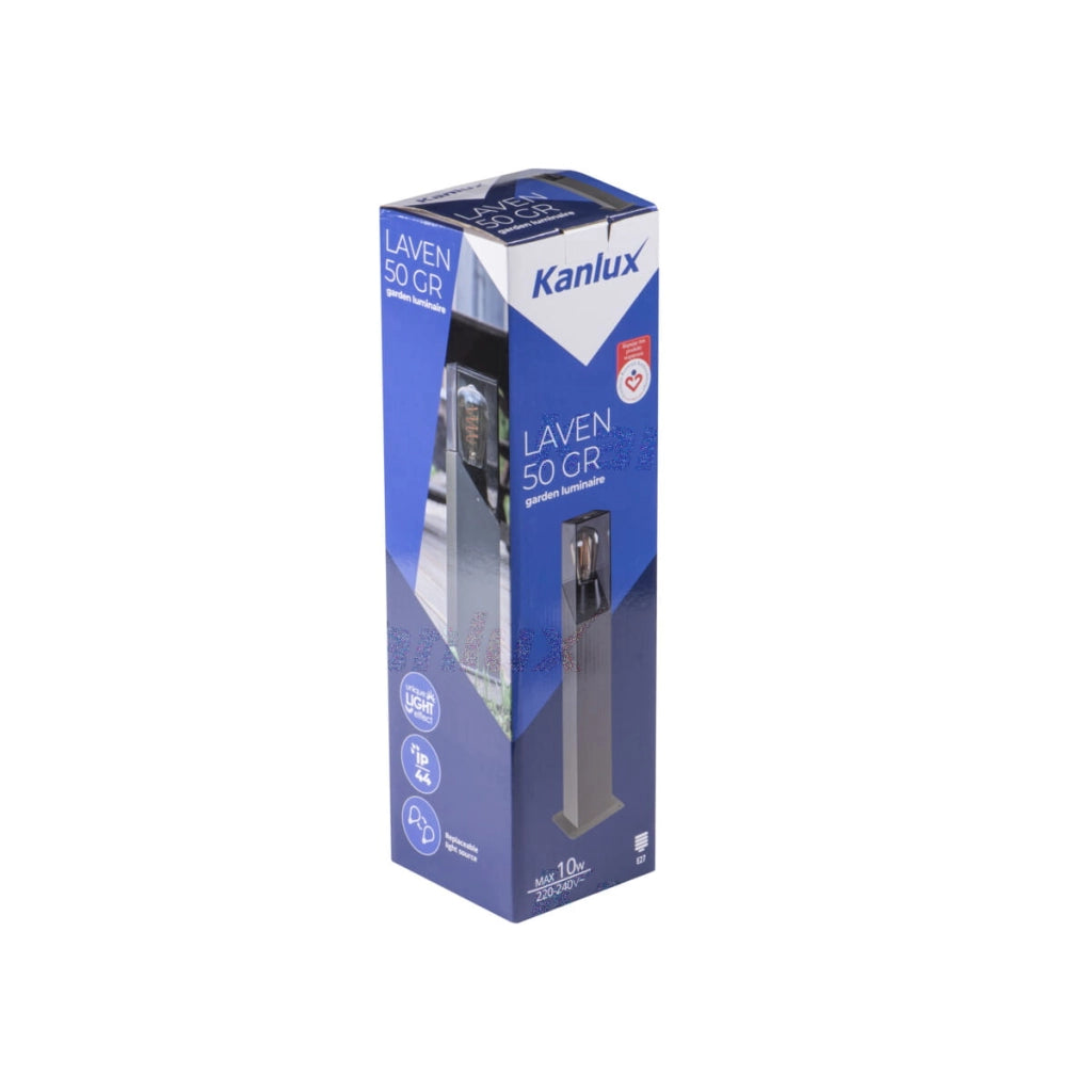 Lampione da giardino Kanlux LAVEN 50cm E27 IP44 grafite