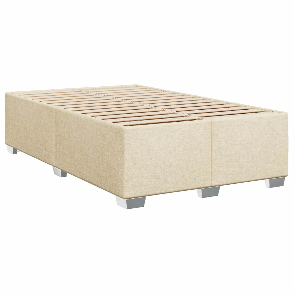 Letto box spring con materasso Crema 120 x 190 cm Tessuto 3453365