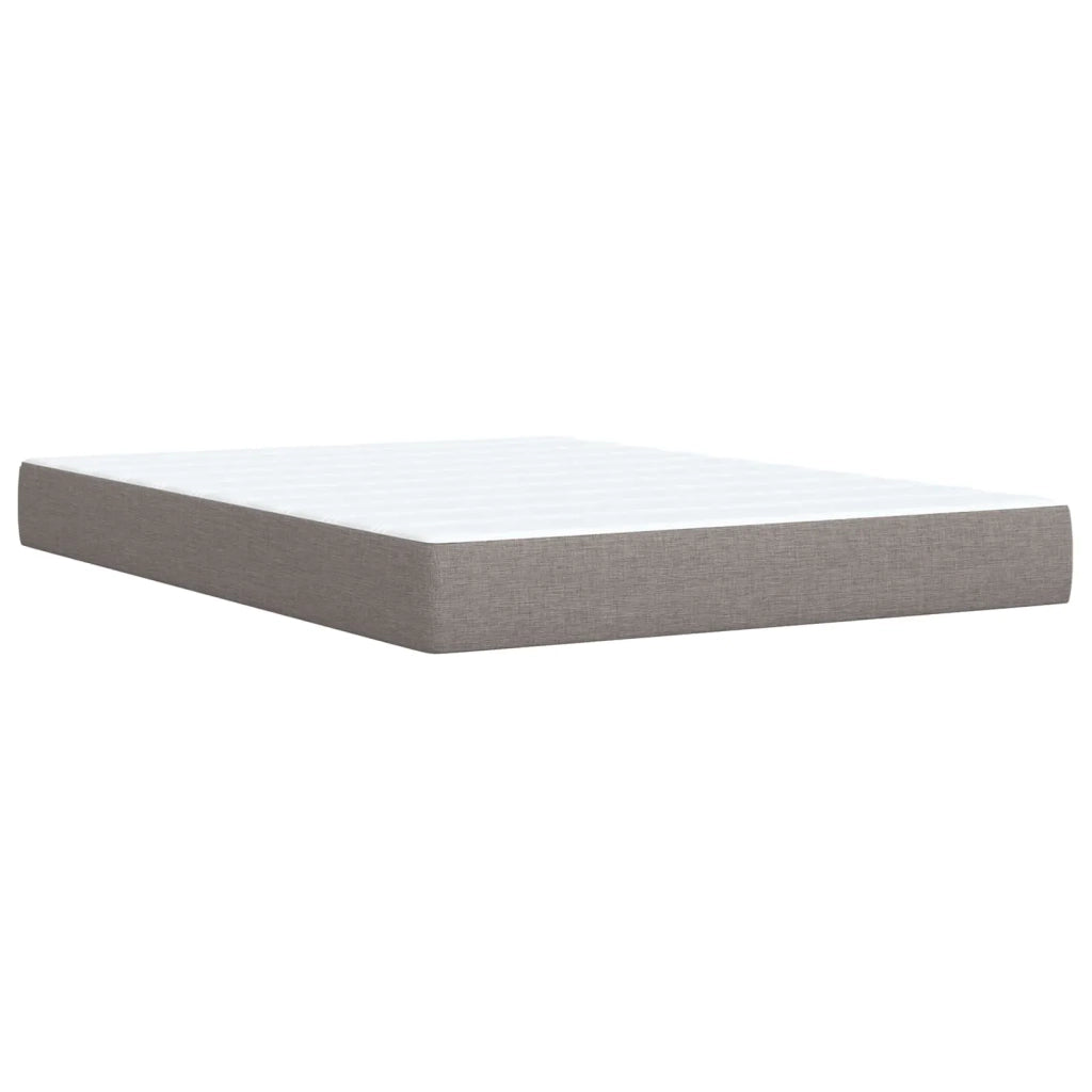 Letto box spring con materasso Tortora 140 x 190 cm Tessuto 3453413