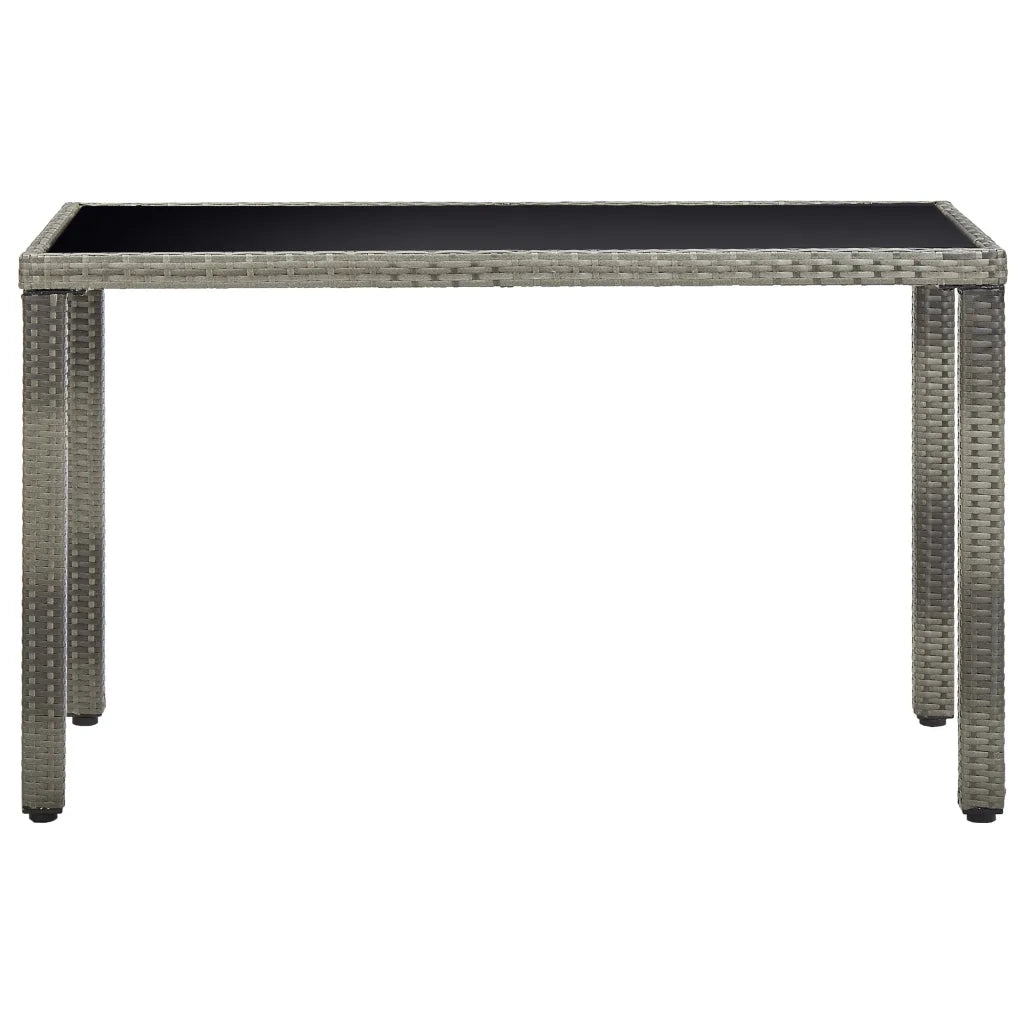 Set da Pranzo da Giardino 5 pz con Cuscini in Polyrattan Grigio 46535