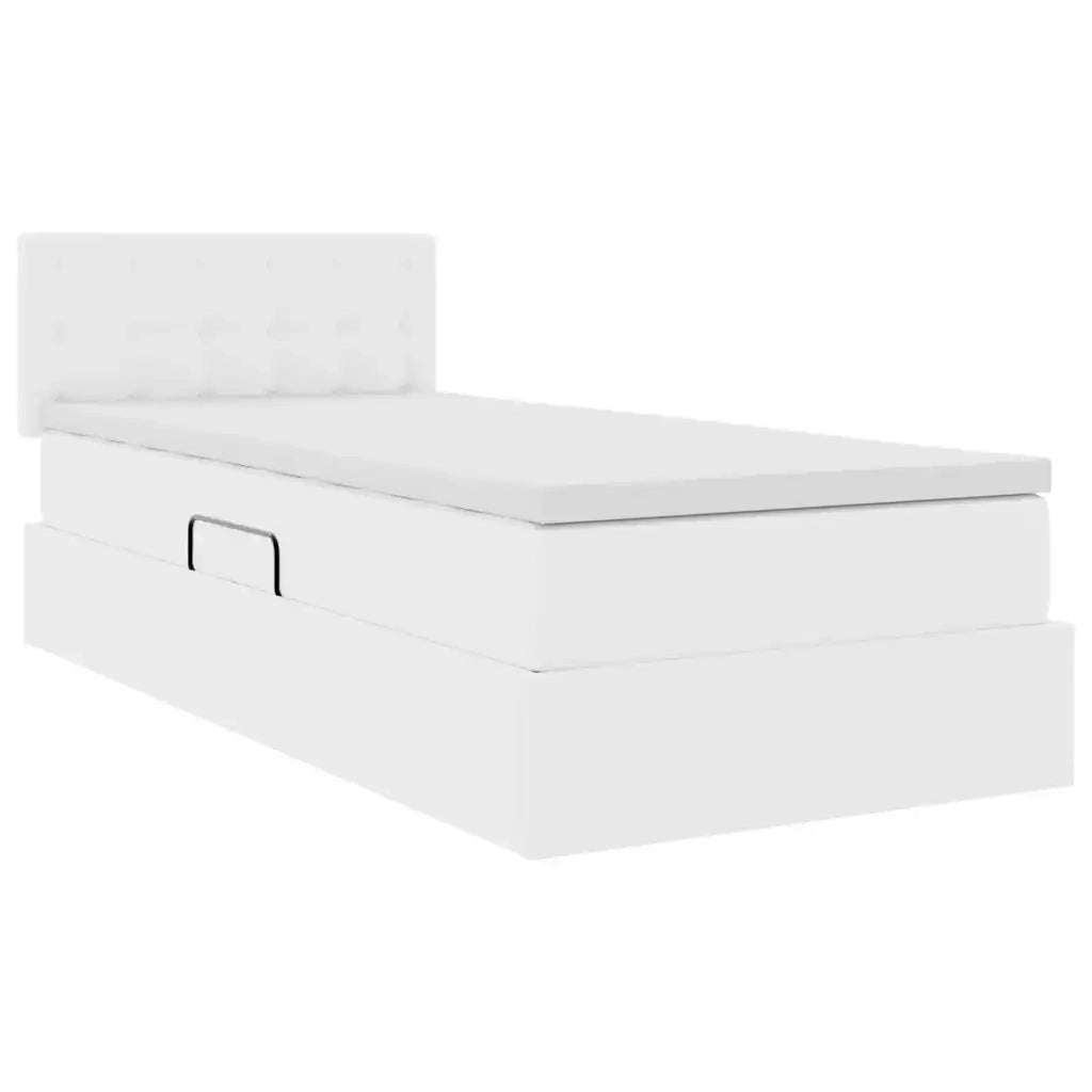Letto con contenitore e materasso Bianco Puro 90 x 190 cm 3370374