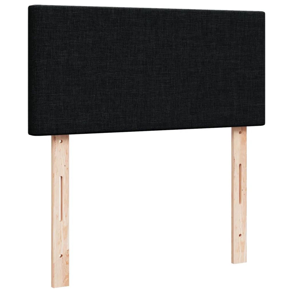 Letto a Molle con Materasso Nero Singolo in Tessuto 3286857
