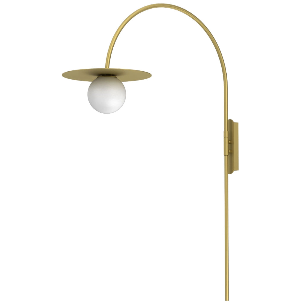 Applique da parete Flat Luminex oro bianco E27 sfera