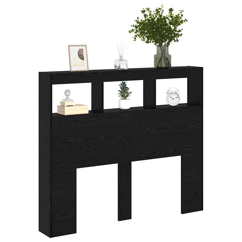 Testiera | Testata Rovere Nero 120 x 17 x 102 cm Legno multistrato