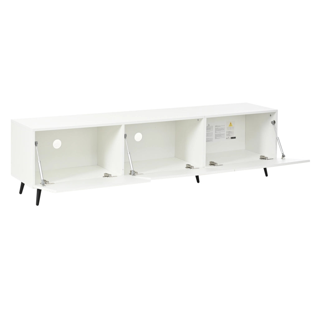 Cassettiera TV bianca in MDF lunghezza 180 cm