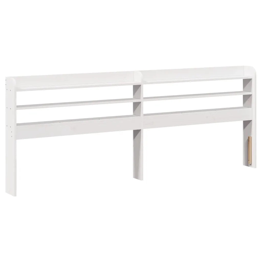 Letto senza Materasso-Struttura Letto Bianco 135x190 cm Legno Massello di Pino 736026