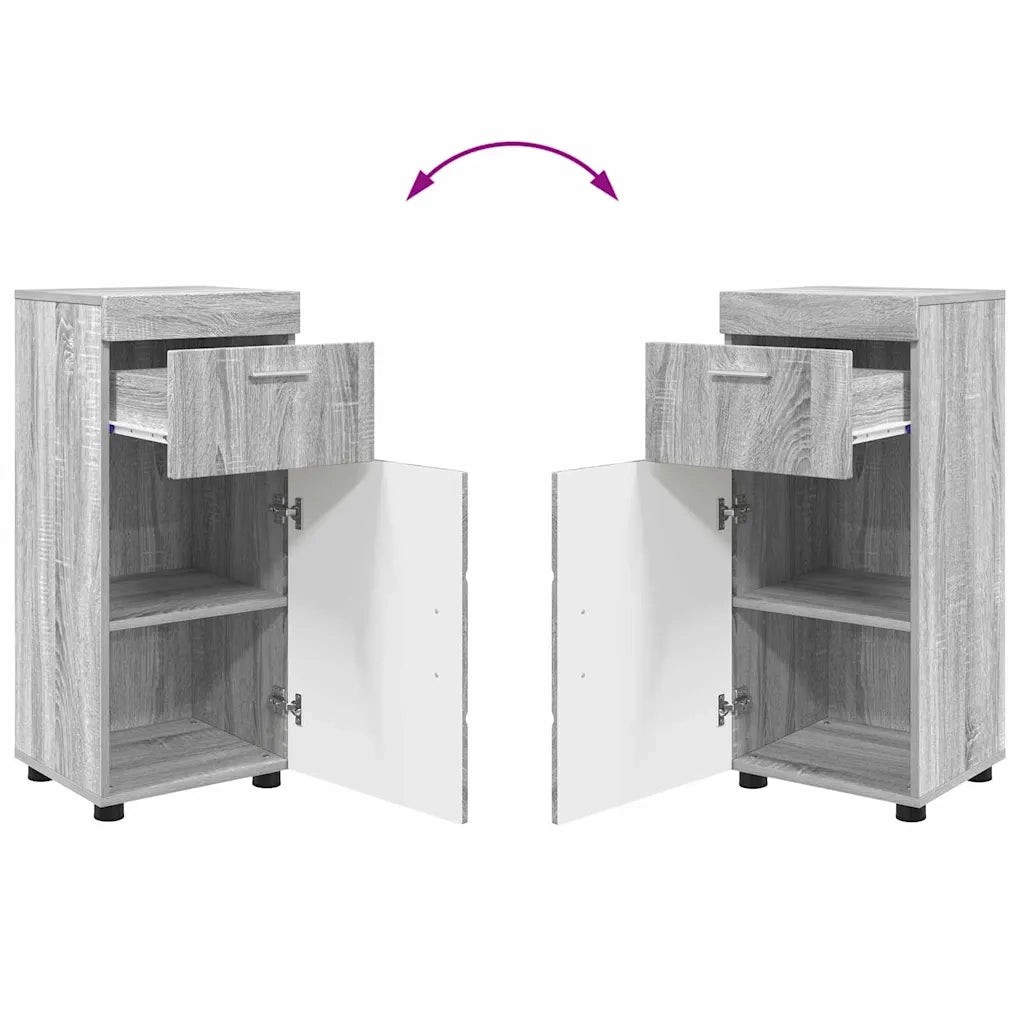 Set di mobili per il Bagno | Armadio da bagno TULUM 4 pz Grigio Sonoma