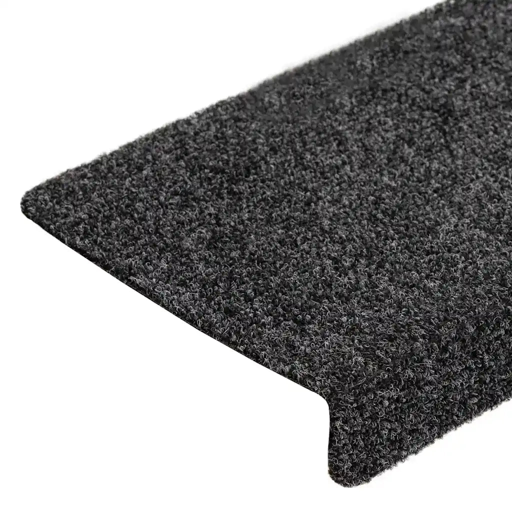 Tappetini per scale autoadesivi 20 pz 65x21x4 cm Grigio Scuro Bordo rettangolare 3365716