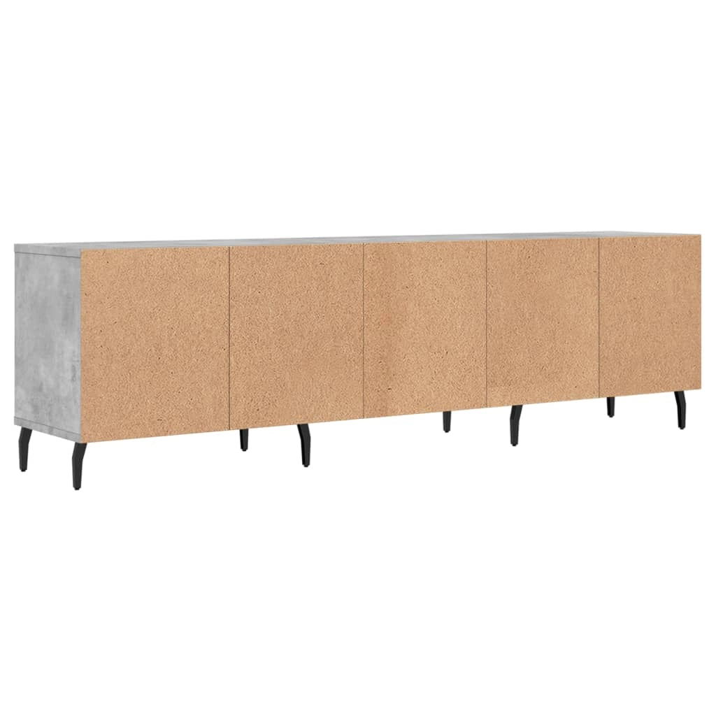 Mobile TV multimediale mensola TV credenza TV per sala da pranzo soggiorno camera da letto 150 x 30 x 44,5 cm legno ingegnerizzato grigio 02_0025976