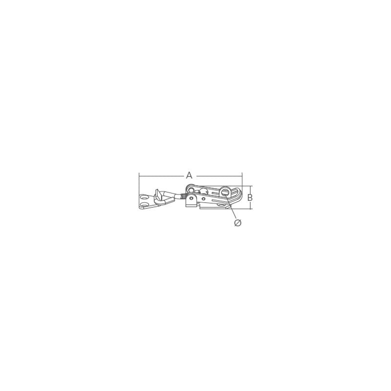 CHIUSURA INOX REGOLABILE MM. 98