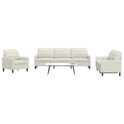 Set di Divani 4 pz con Cuscini Crema in Velluto 3278449