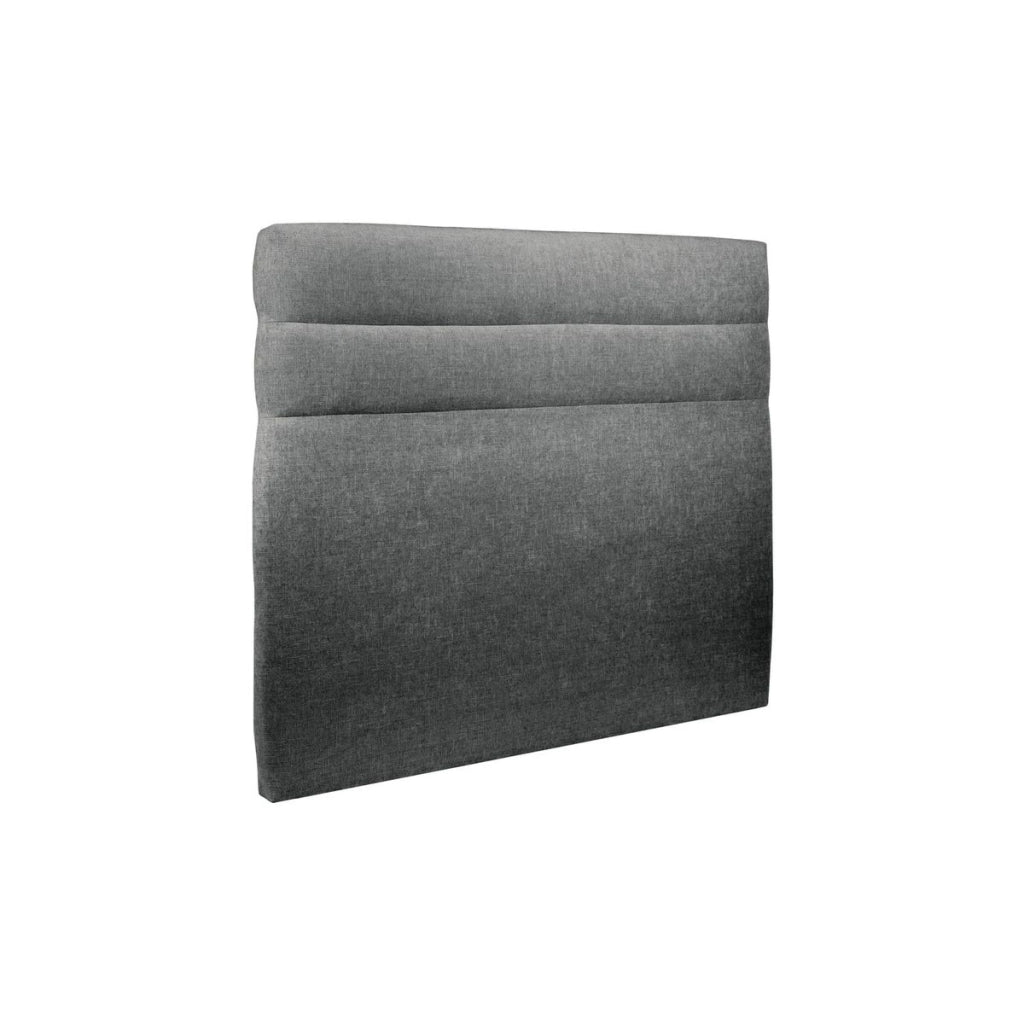 Testiera in tessuto natté grigio antracite con linee L150 cm