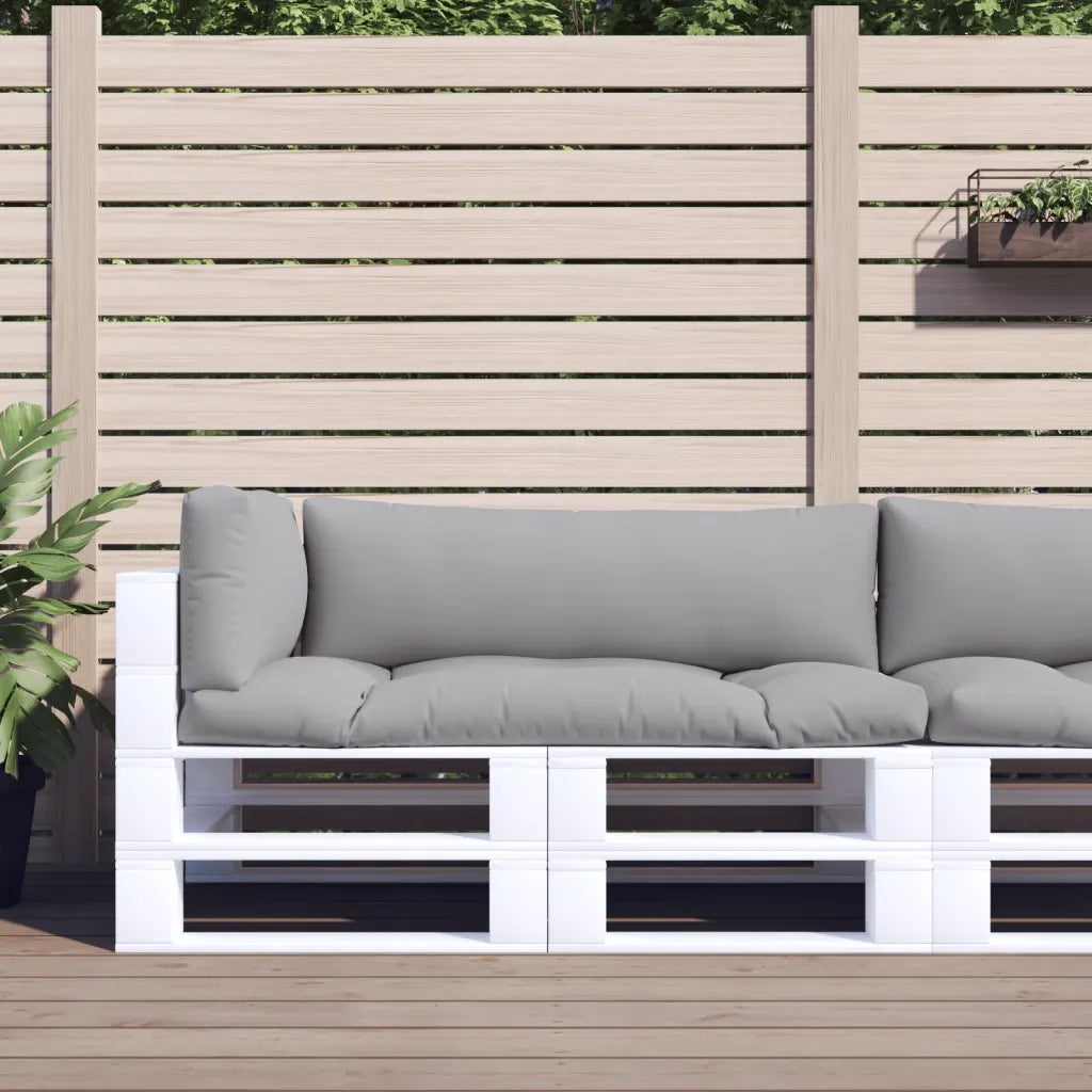 Cuscini per Pallet 3 pz Grigi in Tessuto 360945