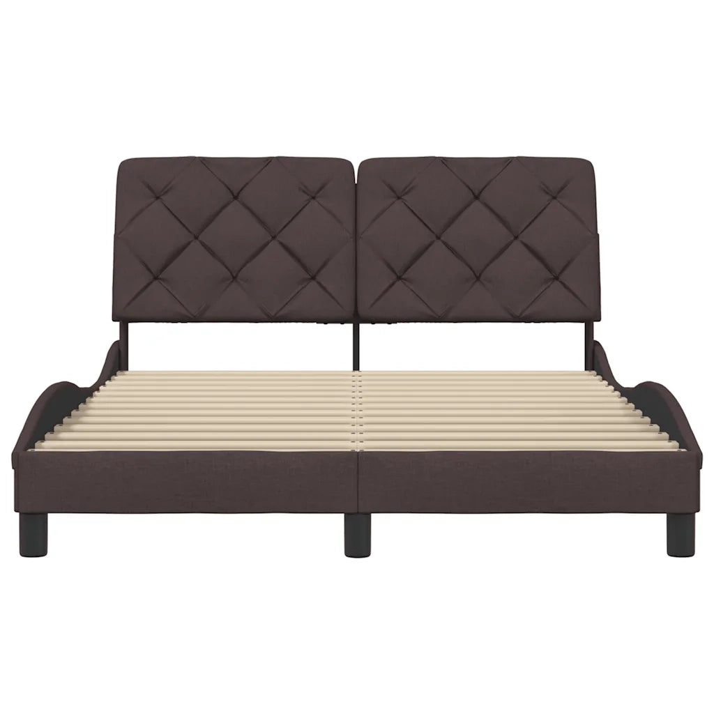 Giroletto senza Materasso Marrone Scuro 140x190 cm Tessuto 3310597