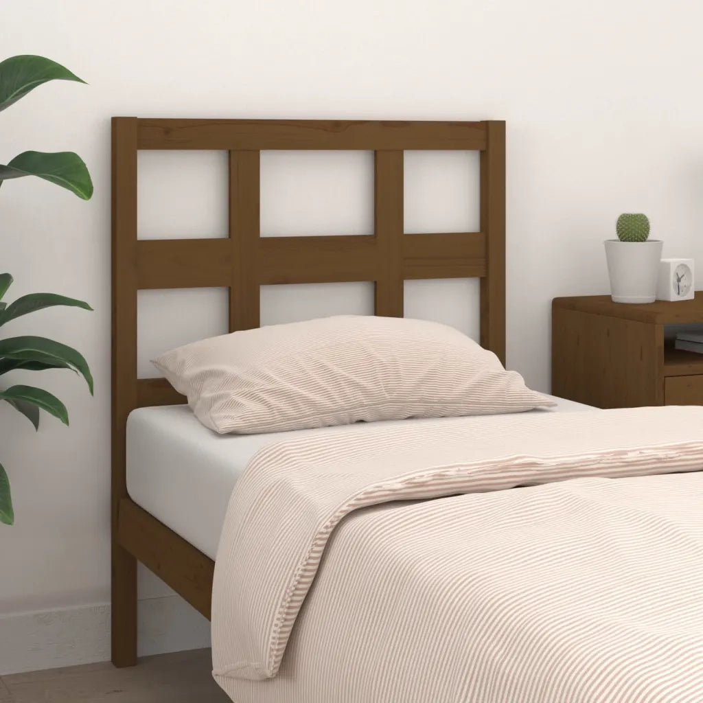 Testiera per Letto ambra 80,5x4x100cm in Legno Massello di Pino 818898