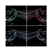 Trade Shop - Striscia Strip Led Per Interni Auto A 12v Fibra Ottica Luce Decorativa Atmosfera - Rosso   -3 Mt   -
