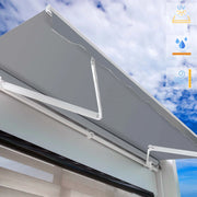 Toboli Tenda da sole con bracci a snodo e protezione UV 3x2,5m Antracite Montaggio a parete Balcone