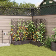 Vaso da giardino 5 pcs Marrone Plastica 42002832