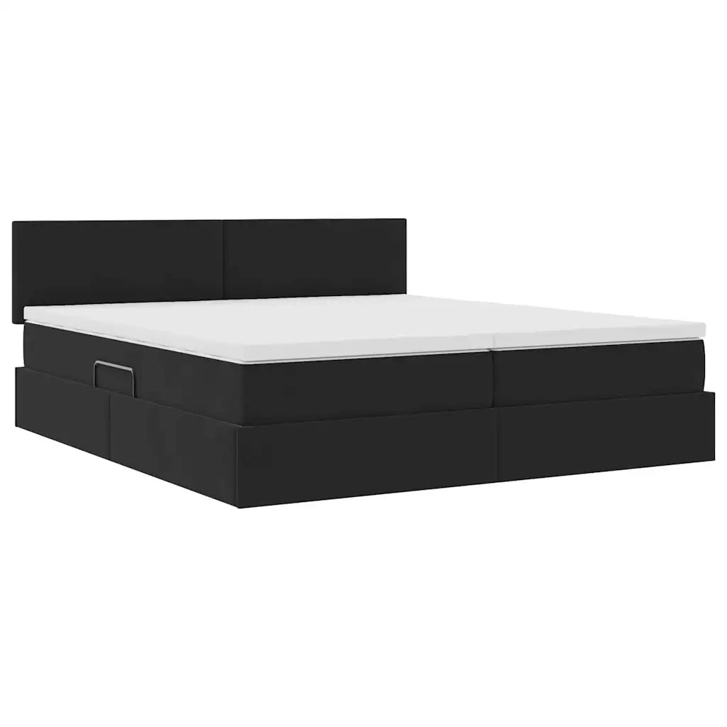Letto con Contenitore con materasso Nero 90 x 200 cm