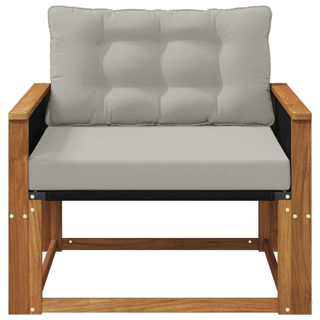 Set di divani da esterno-Sofa da giardino Legno di Acacia Massello e Textilene 755640