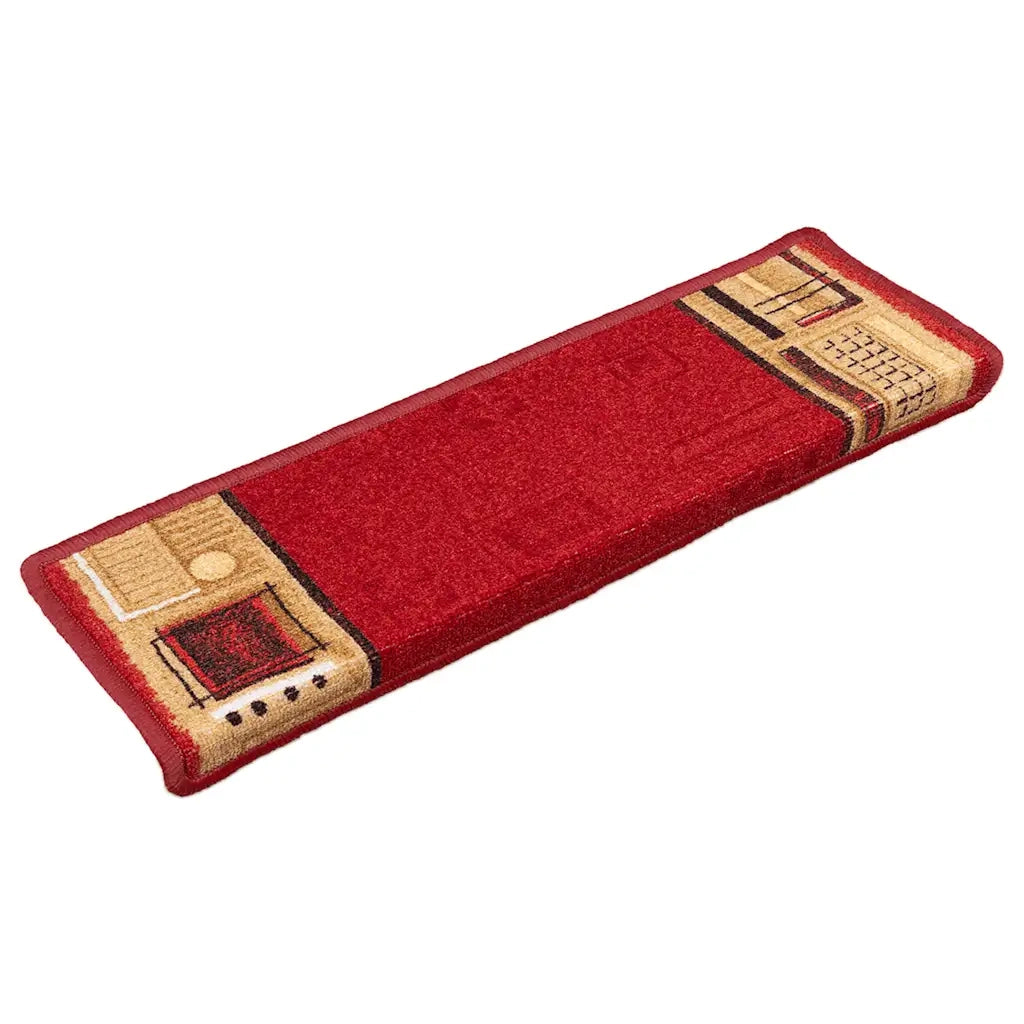 Tappetini Autoadesivi per Scale 15 pz | Gradini per Scale 65x21x4 cm Rossi