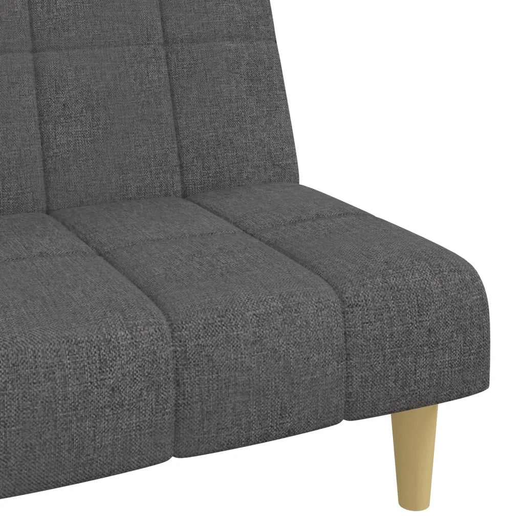 Divano letto | Sof¨¤ letto | Letto singolo a 2 Posti Grigio Scuro in Tessuto