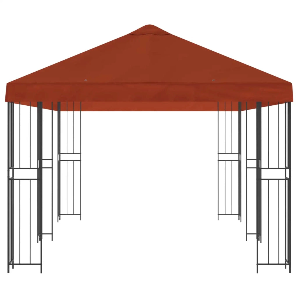 Gazebo | Pergolato con pareti laterali 6 x 3 m Terracotta
