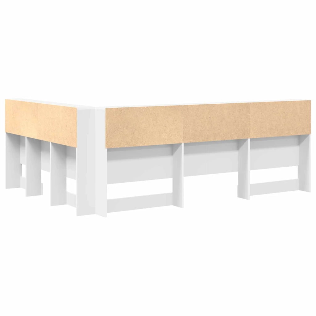 Testata contenitore Bianco 140 cm Legno multistrato 3335485