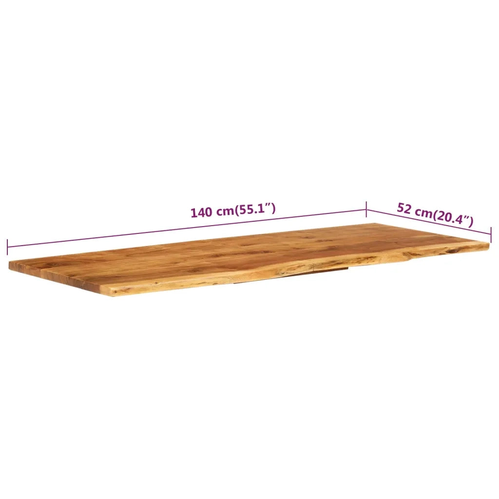 Piano per Vanit¨¤ Bagno in Massello di Acacia 140x52x2,5 cm CFW7429021