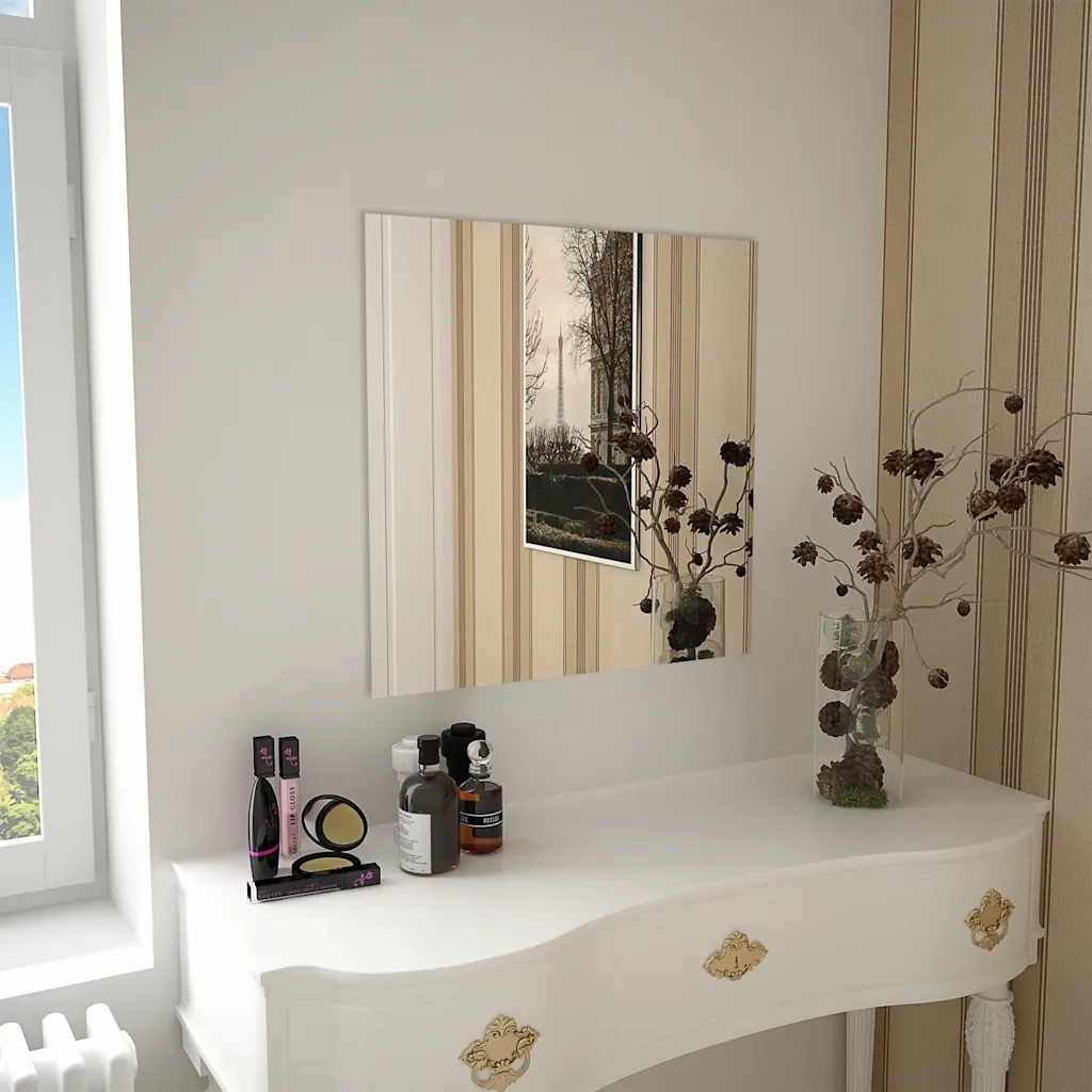 Specchio da Parete | Specchio decorativo 60x60 cm Quadrato in Vetro