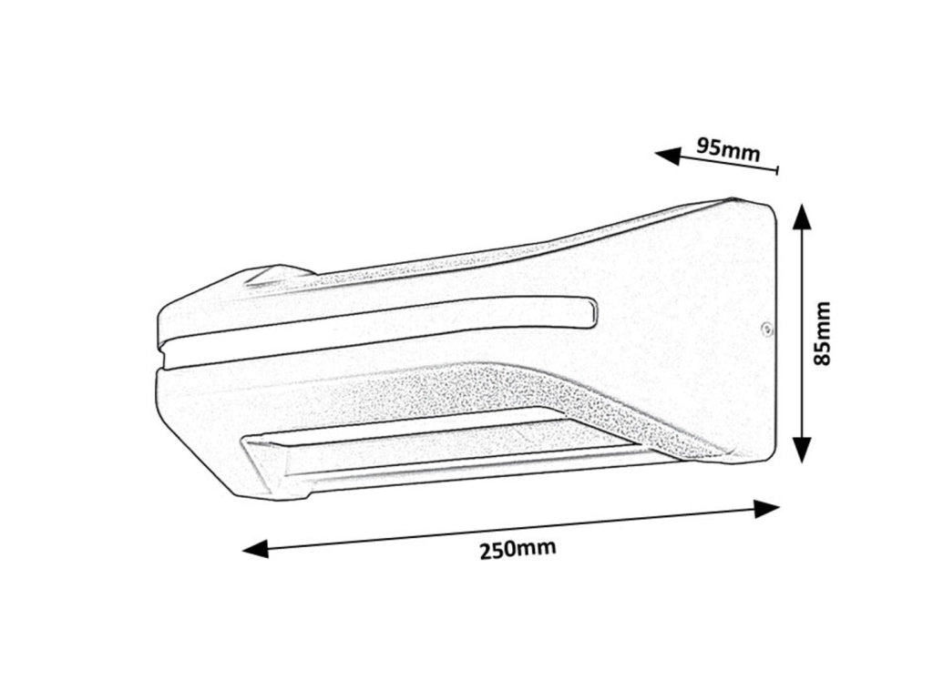 Applique esterna nera moderna su/giù LED 20W 4000K IP54 Rabalux