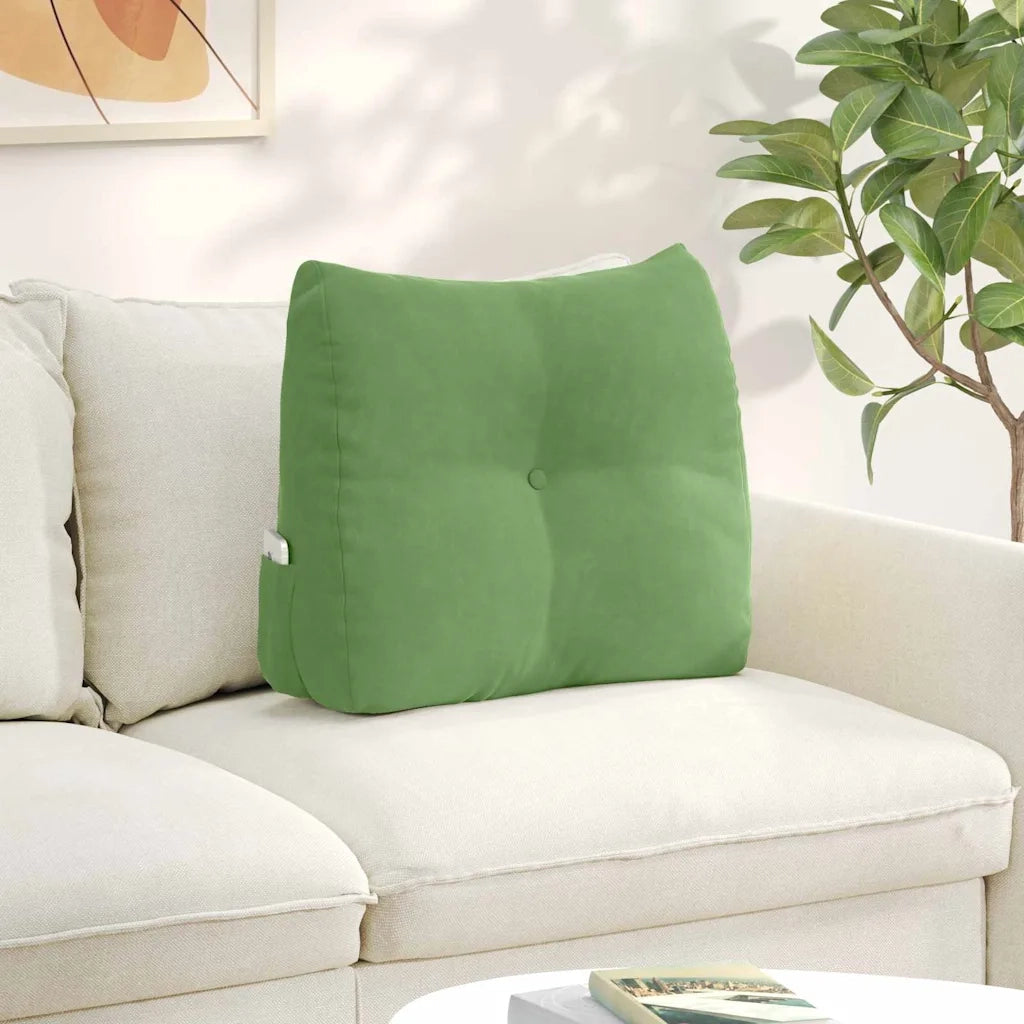 Cuscino per Schiena Verde chiaro 60 x 24 x 50 cm Velluto 42014403