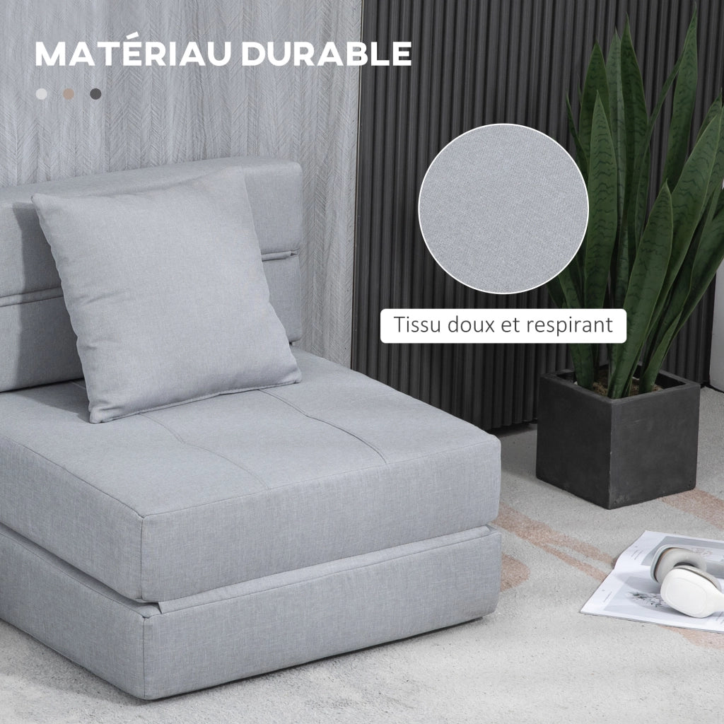Poltrona letto ¨C Minimal ¨C grigio chiaro