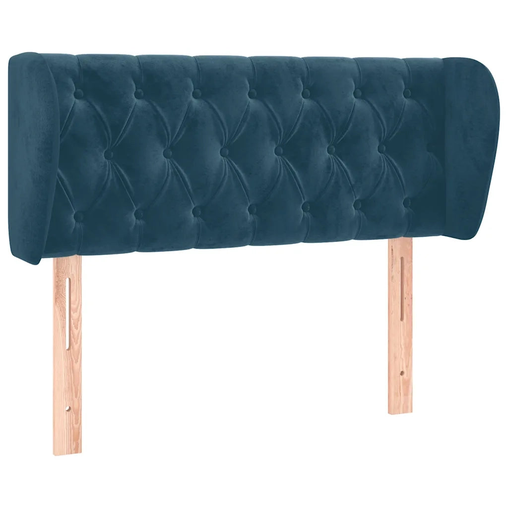 Testiera ad Orecchio Blu Scuro 93x23x78/88 cm in Velluto 3117520