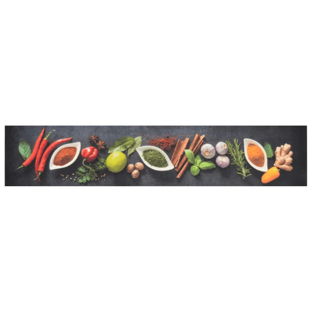 Tappeto del soggiorno | Tappeto da Cucina Lavabile Spezie 60x300 cm Velluto