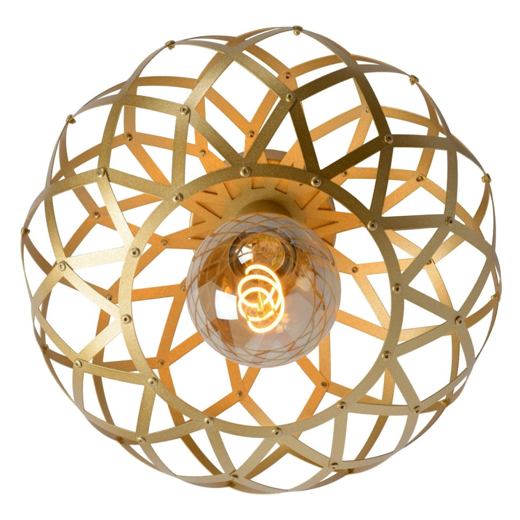 Lucide plafoniera Wolfram ottone 30cm E27 40W metallo