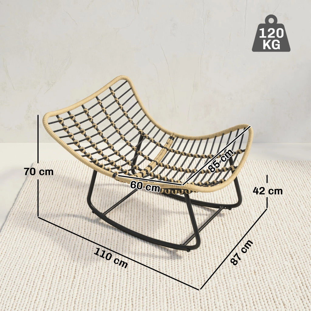 Poltrona dondolo da giardino ¨C Minimal ¨C Grigio
