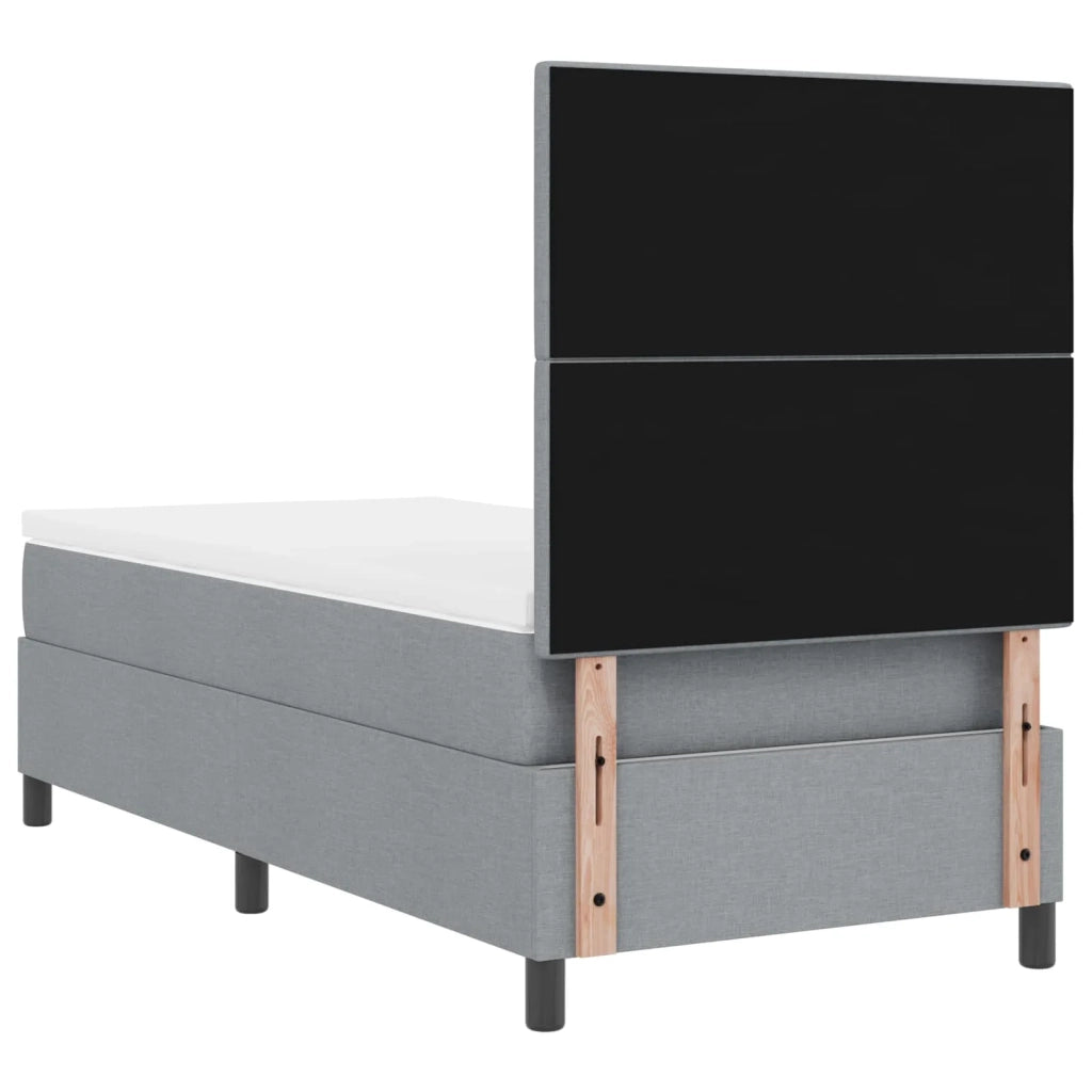 Letto a molle con materasso Grigio chiaro 90 x 190 cm Tessuto 3342830