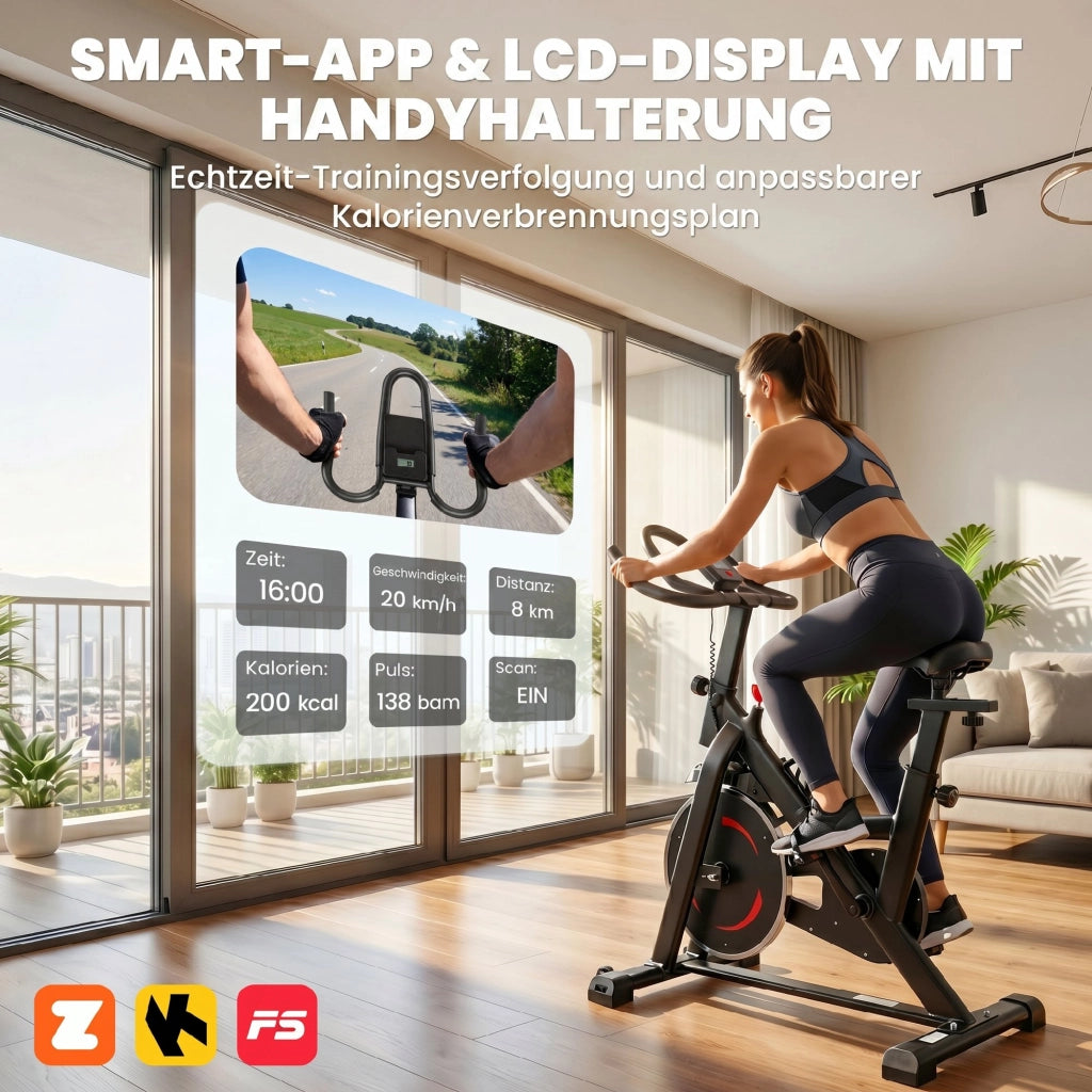 Cicloergometro magnetico ¨C Xylo ¨C con APP e LCD